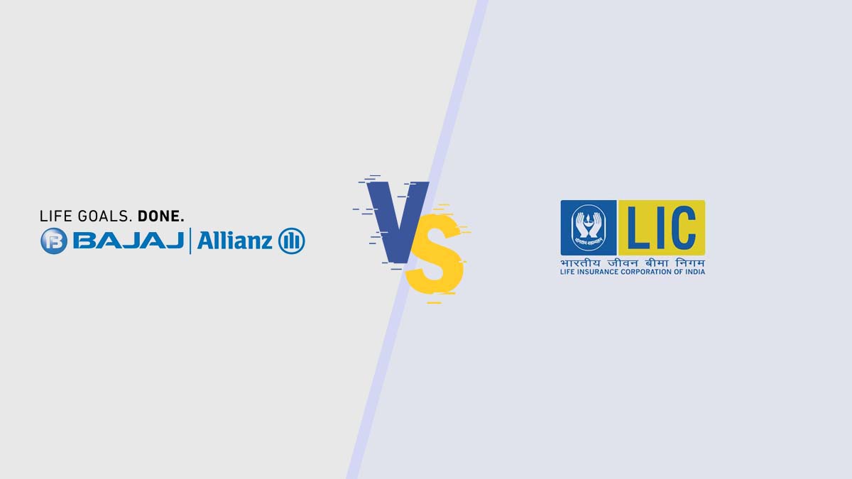 Image of Bajaj Allianz Vs LIC Life Insurance Comparison {Y}