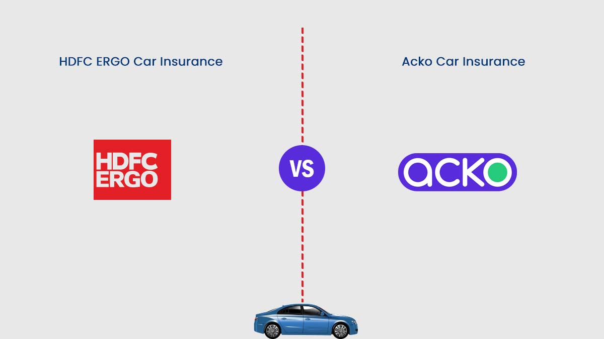 Image of HDFC ERGO Vs Acko Car Insurance Comparison {Y}