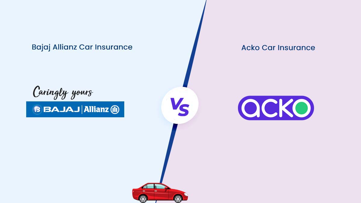 Image of Bajaj Allianz Vs Acko Car Insurance Comparison {Y}