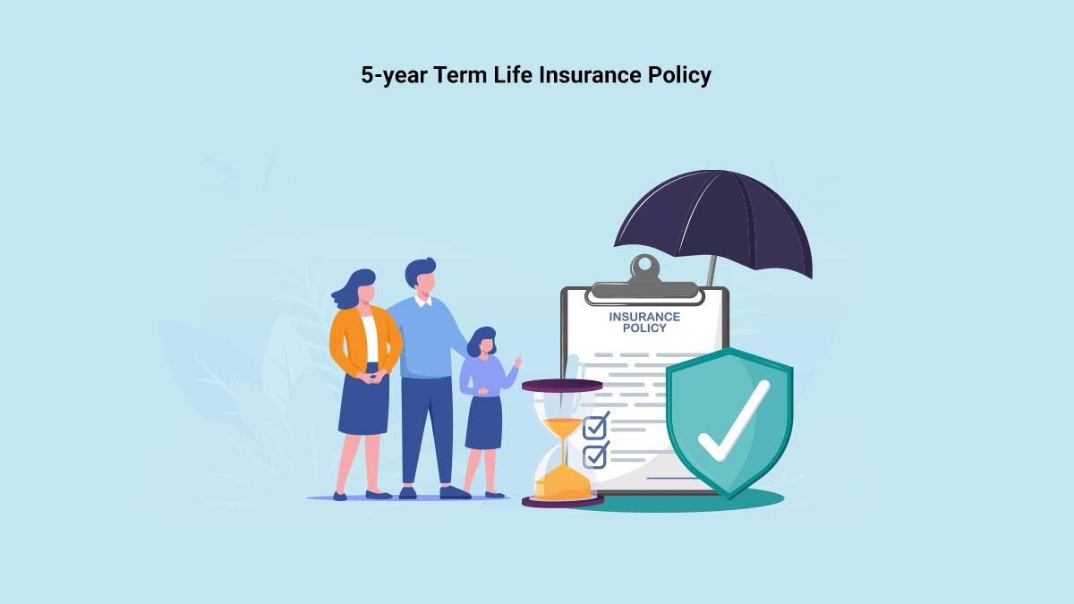 Image of Best 5-year Term Life Insurance Policy in India {Y}