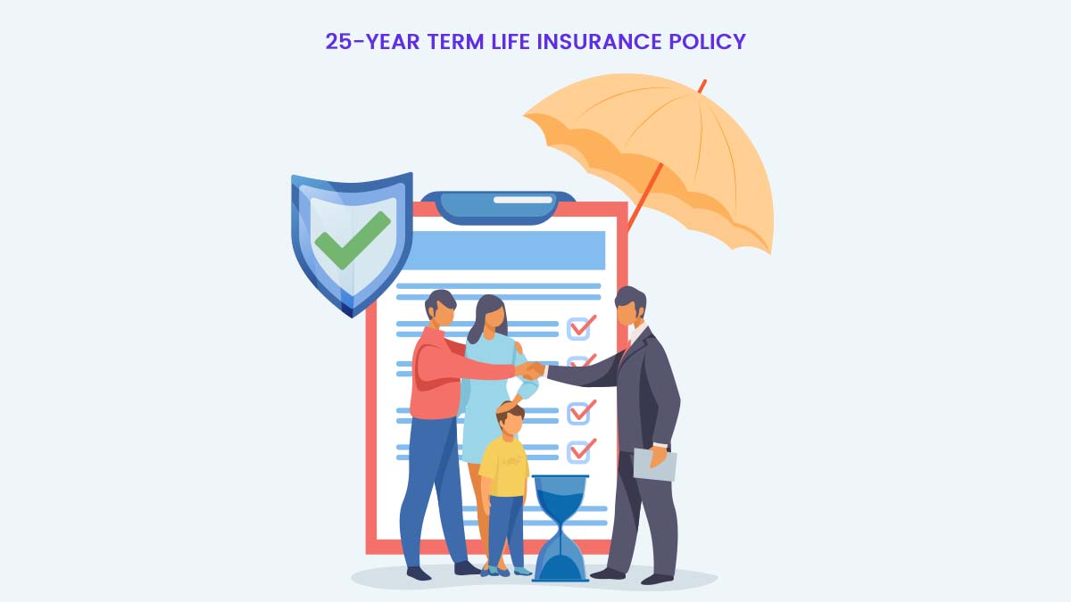 Image of Best 25-year Term Life Insurance Policy in India {Y}