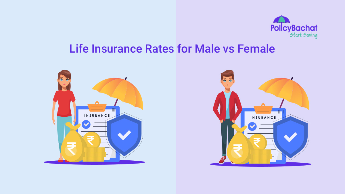 Image of Male vs Female Life Insurance Rates Comparison in India {Y}