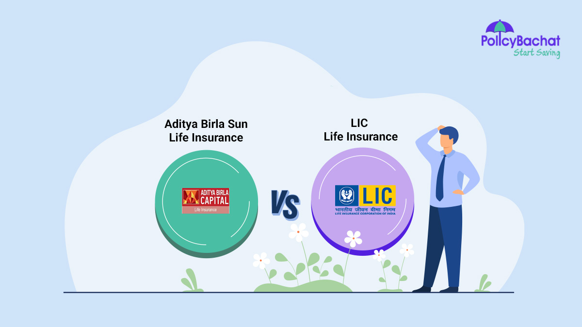 Image of Aditya Birla Sun Vs LIC Life Insurance Comparison {Y}