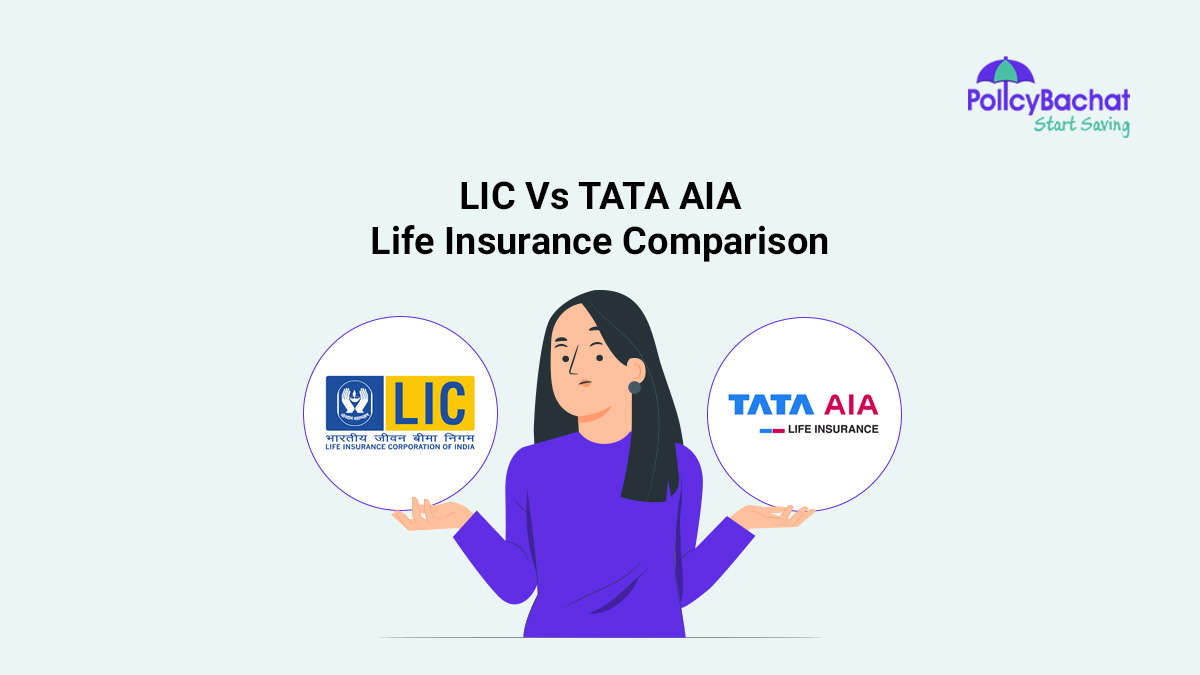 Image of LIC Vs TATA AIA Life Insurance Comparison Online {Y}