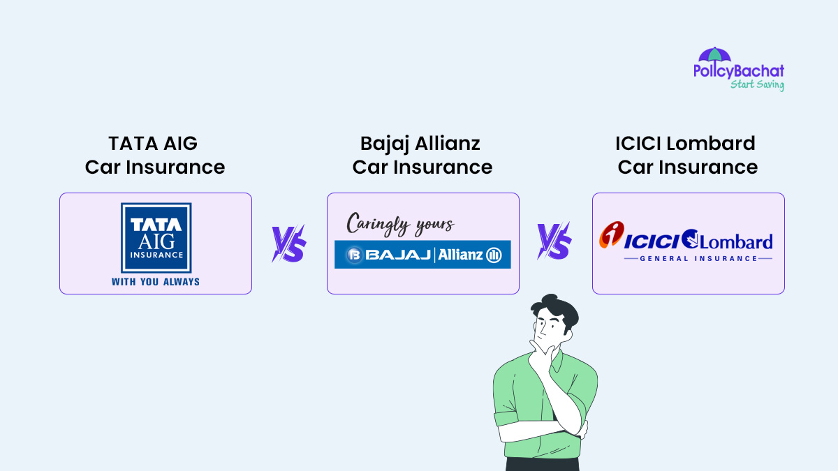 Image of TATA AIG vs Bajaj Allianz vs ICICI Lombard Car Insurance Prices {Y}
