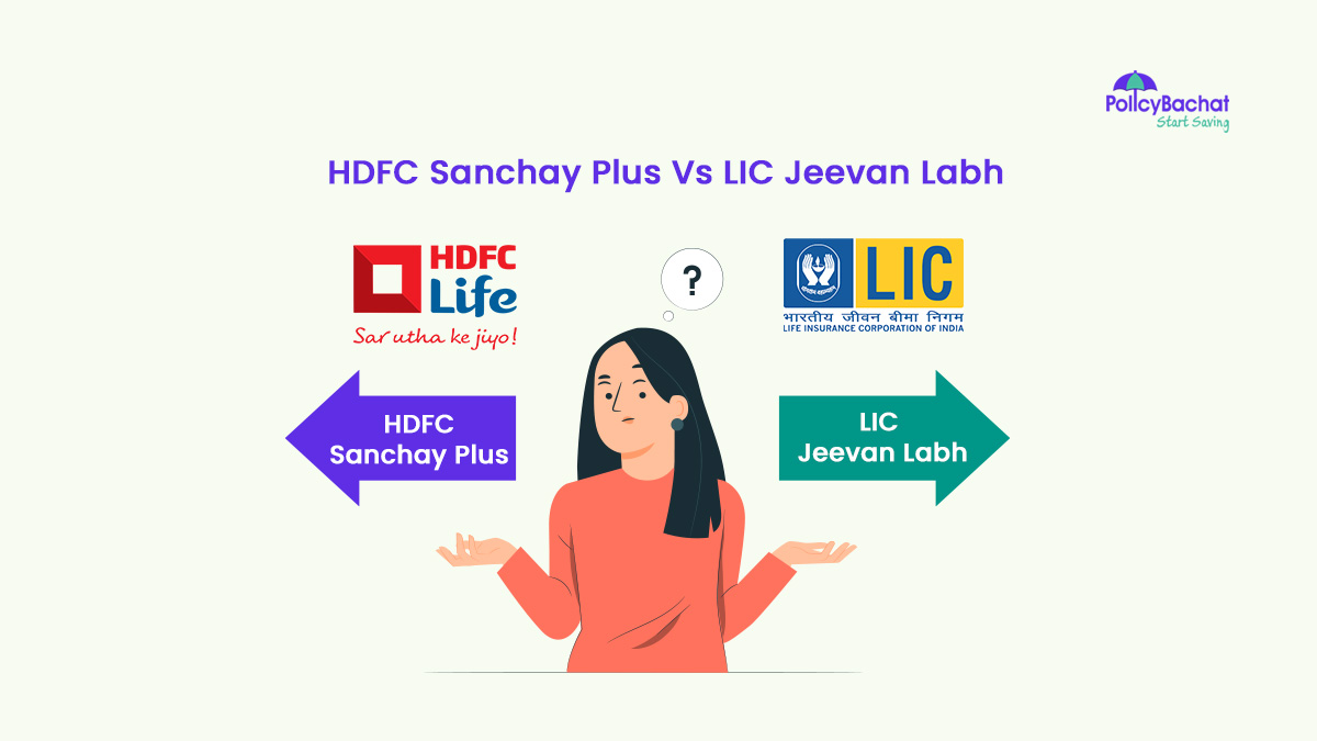 Image of HDFC Sanchay Plus Vs LIC Jeevan Labh Comparison {Y}
