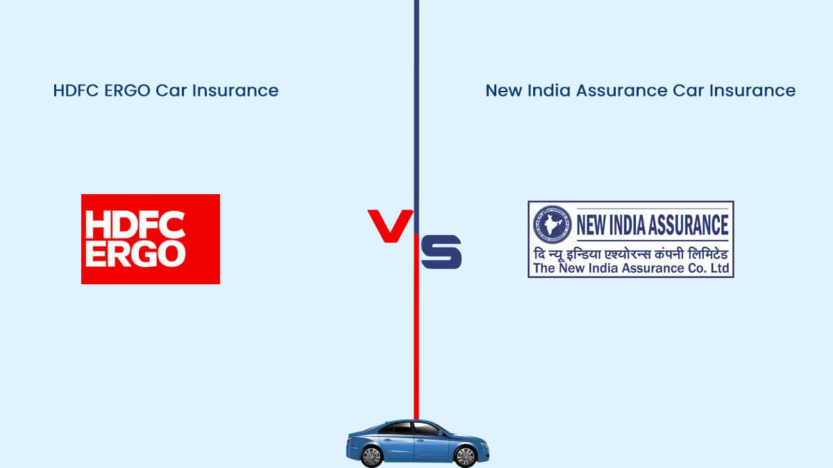 Image of HDFC ERGO Vs New India Assurance Car Insurance Comparison {Y}